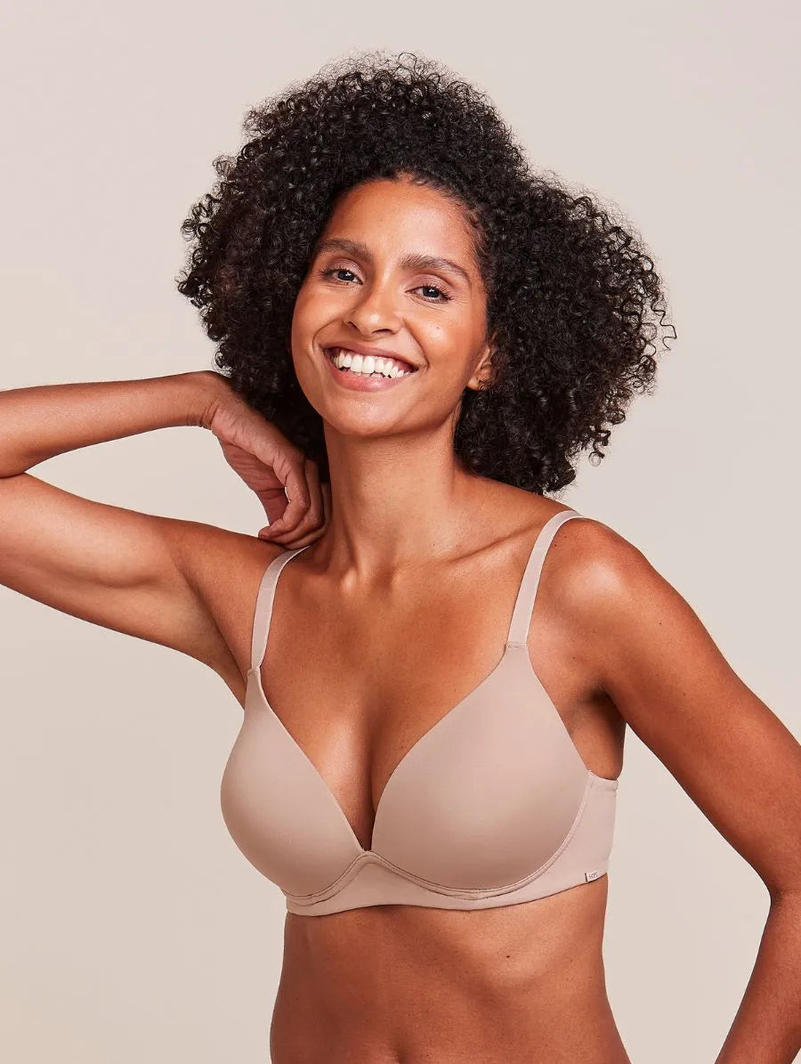 Microfiber underwired bra with light padding