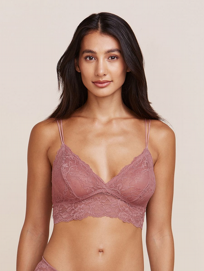 Triangle lace bralette with removable padding