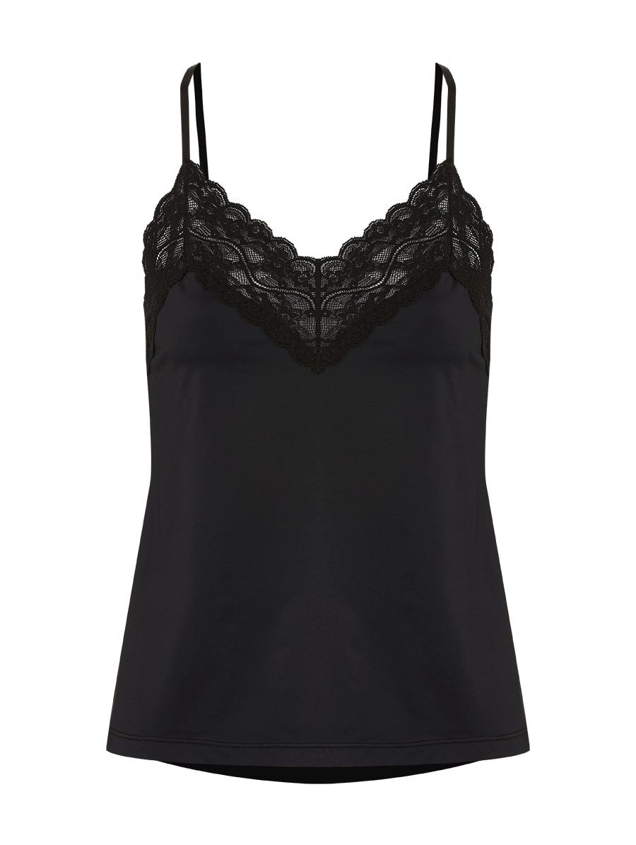 Microfiber baby doll combined with lace