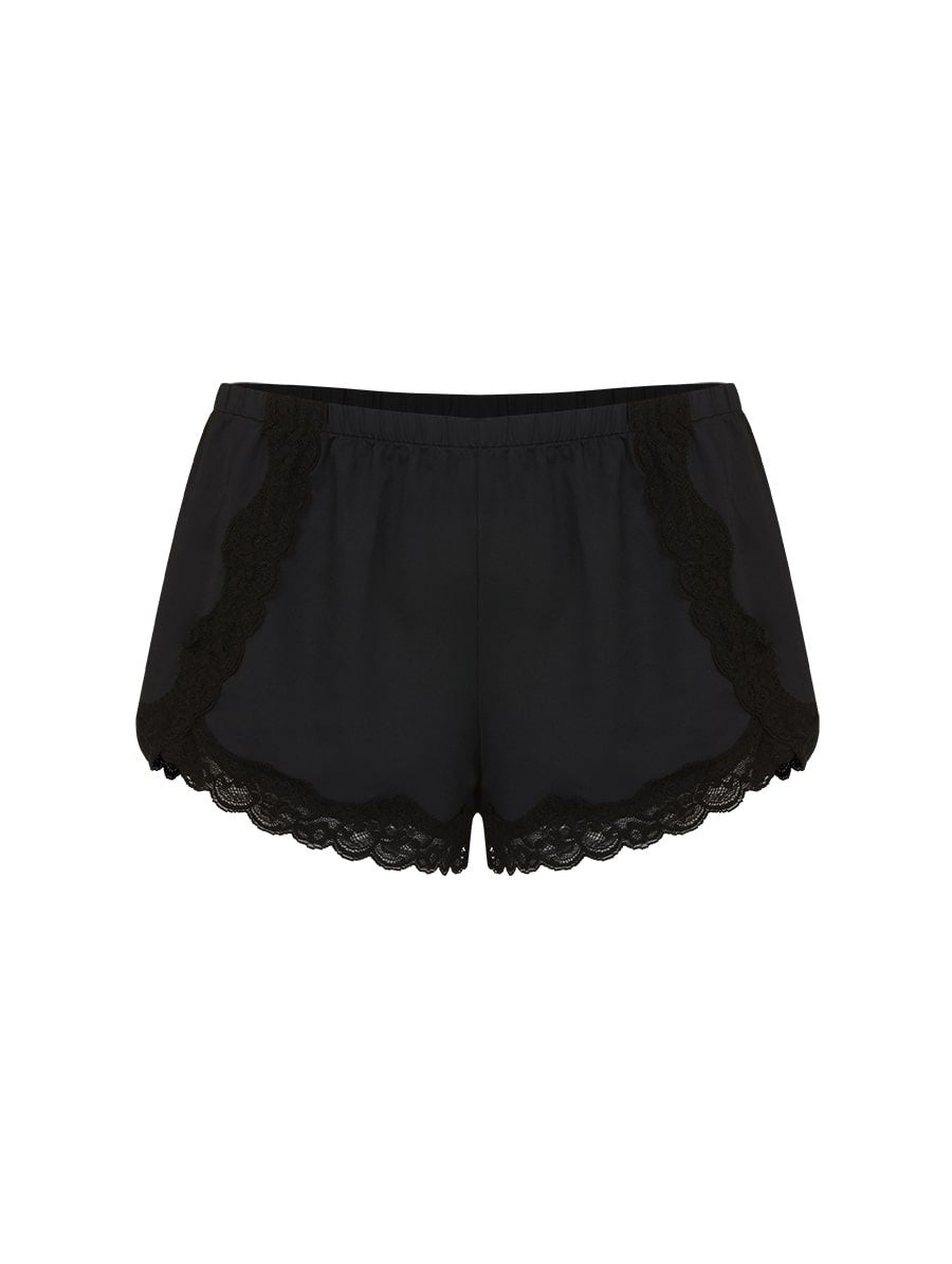 Microfiber baby doll combined with lace