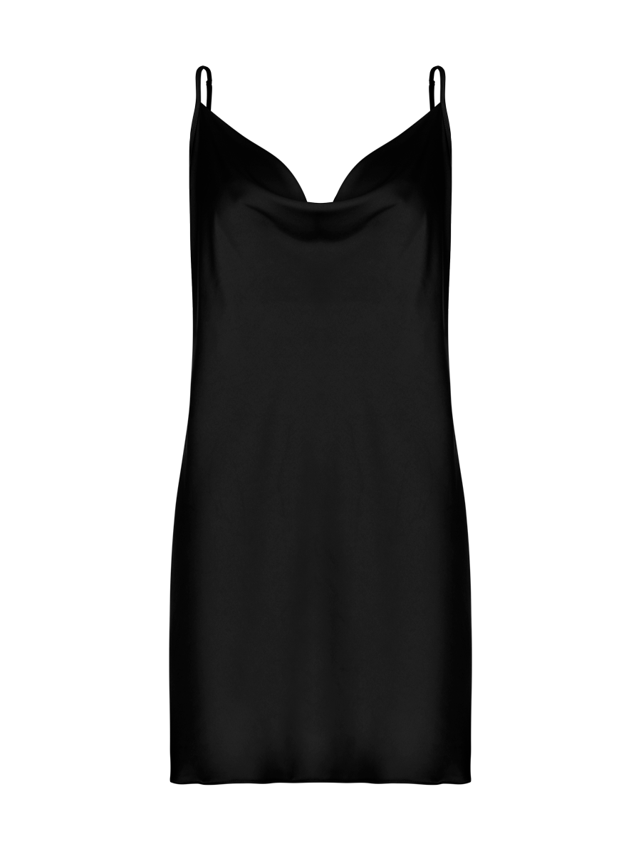 Satin nightgown with thin straps