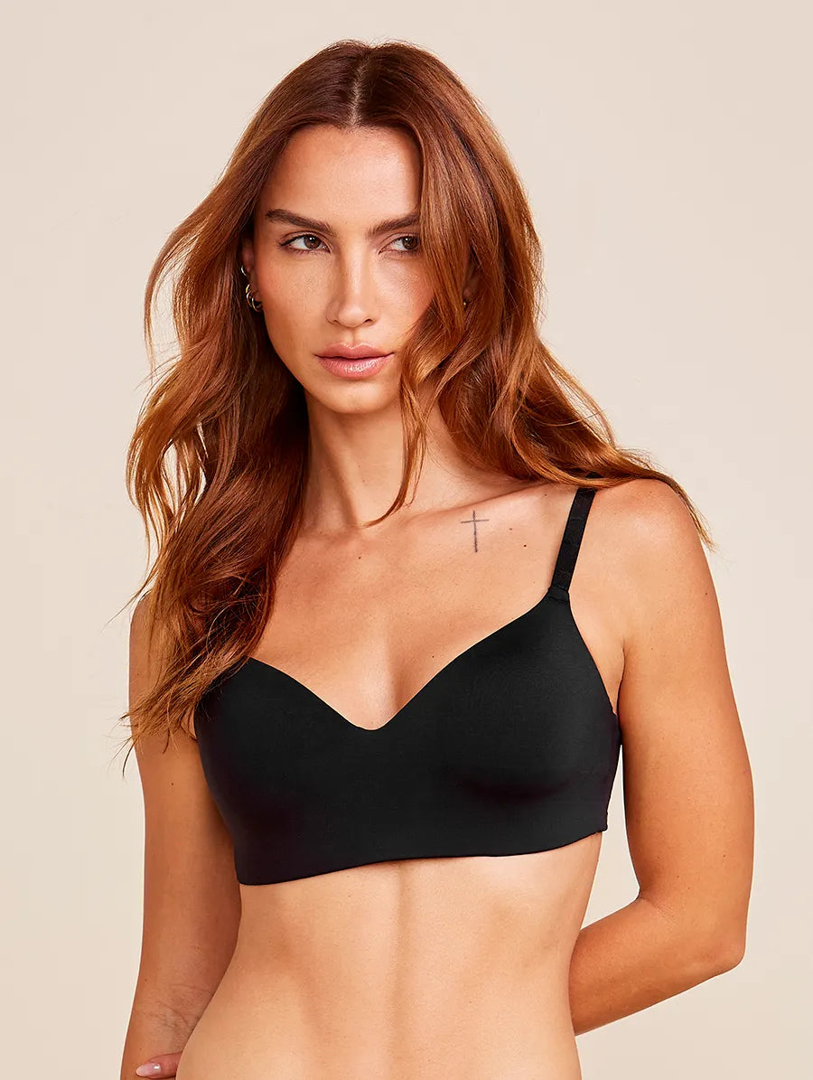 Microfiber non-wired bra with light padding