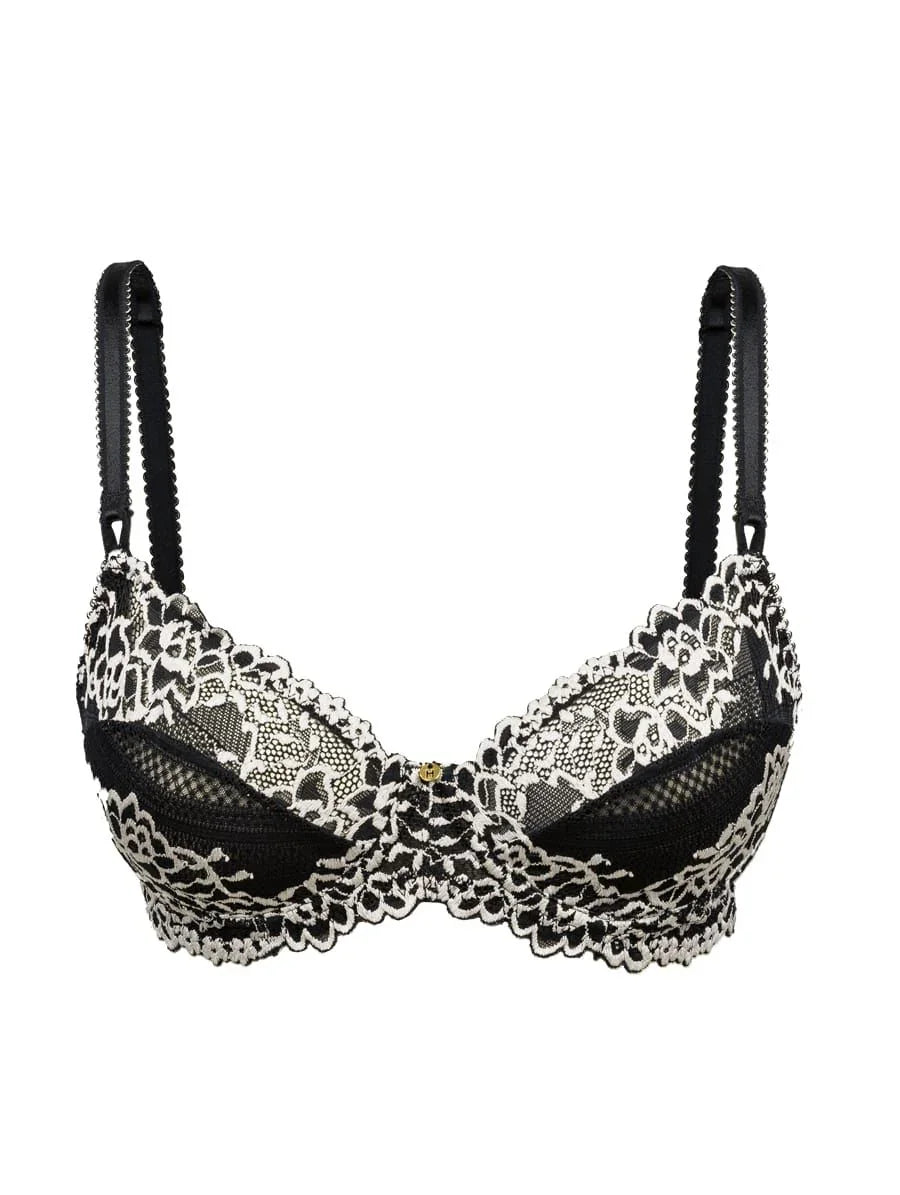 Lace bra with underwire and no padding