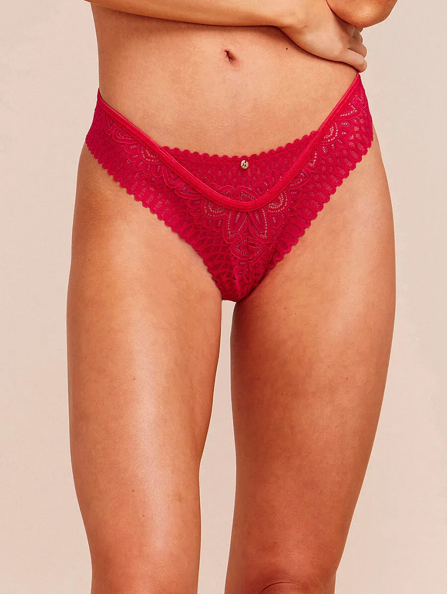 Brazilian lace thong panties