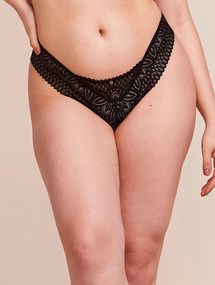 Brazilian lace thong panties