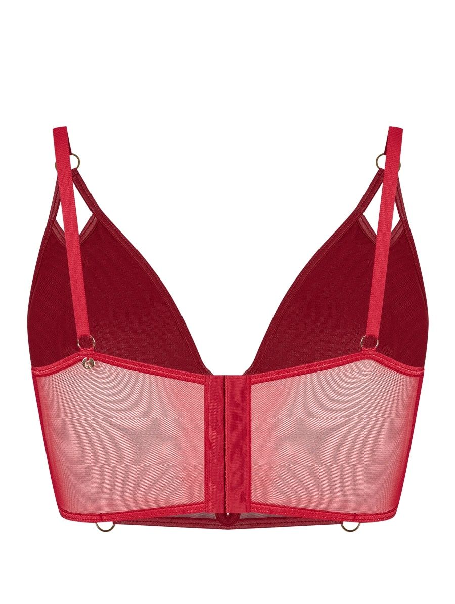 Tulle corset mini bra with underwire and no padding